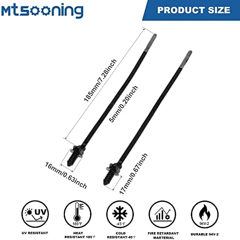Mtsooning Car Mount Wire Tie, 30 парчиња црн најлонски притисок за монтирање ленти за завиткување, 7,28 инчи за кабелски клипови за прицврстување