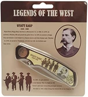 Богатство гуруа Вајат Ерп Ерп Дивиот Запад Легенда Менс преклопување на џебниот нож за западниот колекционер подарок