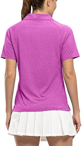 Tbmpoy женски поло маици со краток ракав upf 50+ патент атлетски голф -маици Брза сув лесен спортски кошула