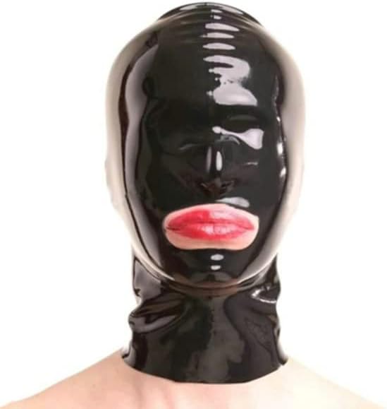 SMSPADE латекс -аспиратор латекс маска гума мачка уста отворена со патент латекс маска