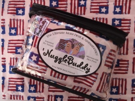 'Ngulgbuddy микробранова влажна топлина и ароматерапија Органски ориз пакет. Ретро американска ткаенина со знаме со ароматерапија на еукалиптус.