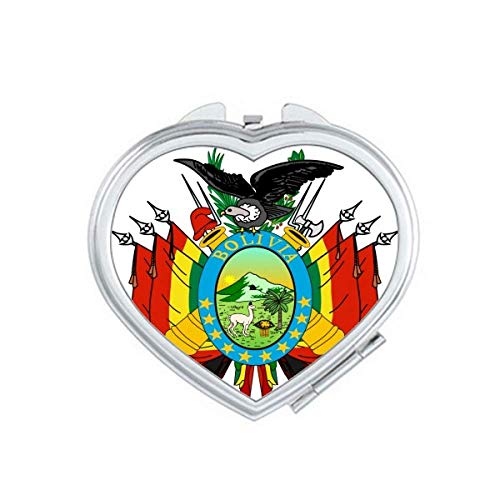 Боливија Национален амблем Земја на огледало за патување Преносен рачен џеб шминка