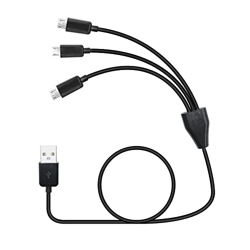 Микро USB Сплитер Кабел, 3 во 1 USB Машки До 3 Микро USB КАБЕЛ За Податоци За Полнење, Поддржува 3 Микро USB Уреди со Иста употреба