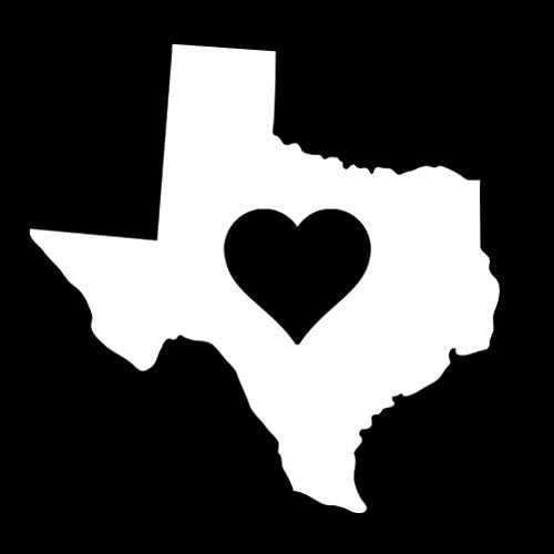 Тексас срцева состојба Силуета 6 винил налепница за налепници
