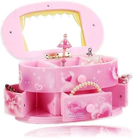 WPYYI нова ротирачка балерина музичка кутија за испраќање на девојка роденденски подарок музика пластична кутија за складирање на кутија