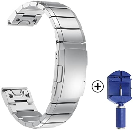 EGSDSE Брзо вклопување на часовници од не'рѓосувачки челик 22 26мм за Garmin Fenix ​​5 5x 6 6xpro 3HR/Solar/Enduro/Descent Mk1 Mk2 Mk2i лента