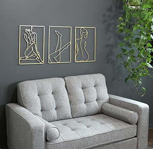 Златен модерен wallиден декор за минималистичка спална соба минималистичка wallидна уметност злато украс домашен метал уметност