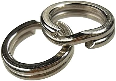 Риболов риболов поделба на прстени нераскинливи цврсти прстени за мами 50 парчиња 70-380lb не'рѓосувачки челик тешка матешка прстен солена
