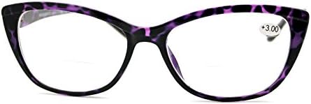 Пастл Проѕирни Очила За Леќи Со Бифокална Леќа За Читање Женски Правоаголни Катеј
