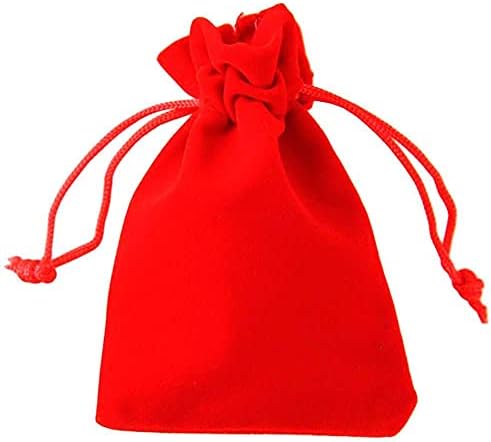 Црвен Кадифе 7х5 инчи Прибл Торбички За Подароци Потли Багеасортирана Боја За Божиќ Дивали Велигден Роденден Свадба Годишнина Дизајнер