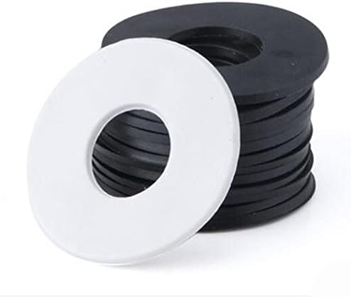 50 парчиња м4 М5 тркалезни гумени дихтунзи изолациски мијалник пластична заптивка црна/бела дебелина од 1мм -)
