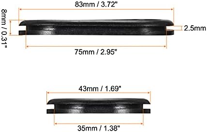 Меканикситиност гума Громатска монтажа со големина 75 x 35 mm овален двострана за пакет за заштита од жица од 8