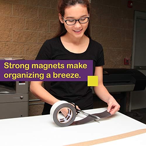 Атак магнетна лента со лента, 2-инчен x 10-метар, самолепливо, кора и стап на двострани ленти за магнет за фрижидер, занаети