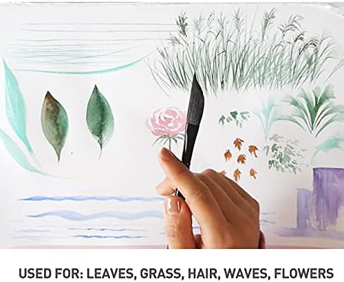 Флојинм Верверица за коса Акварела четка од четка од типот уметничко сликарство четки за лисја, трева, коса, бранови, цртање на птици