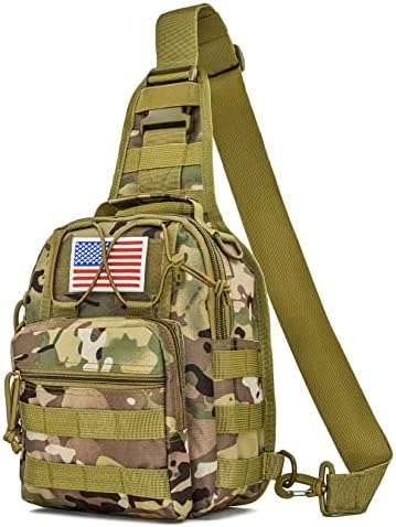Тактички ранец на Гурислајф 10L Мал Плач за прашка рамо EDC Bag Crossbody Pack за мажи, молски систем, патување, пешачење, спорт на отворено,