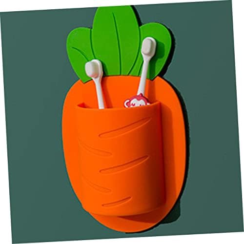 Cabilock 1PC Carrot Rack Паста за паста за заби бања Контејнер за заби, садови за складирање на wallидови за складирање на wallидови,