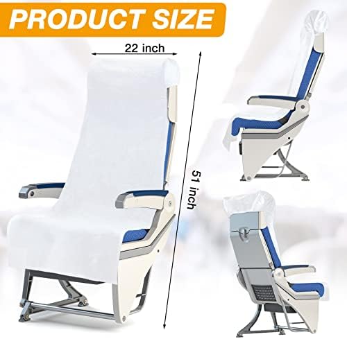 12 парчиња за еднократна употреба Авионско седиште опфаќа преносни јавни заштитни капаци на индивидуално завиткано стол за