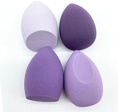 WODMB 4PCS шминка сунѓер во прав, суво и влажна комбинирана убавина за козметичка топка за козмеричка топка, сечење алатки за шминка