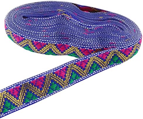 Гроздобер jacquard Ribbon FMHXG 7,6 јарди 7/8inch Везена ткаена лента ткаенина Трим раб за додатоци за облека за DIY