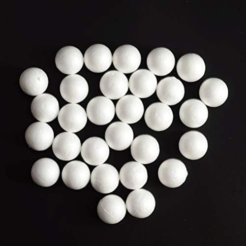Холибана 25 парчиња 2,76 инчи Бели топчиња од пена Полистирен занаетчиски топки Божиќни снежни топки уметности DIY празнична свадбена
