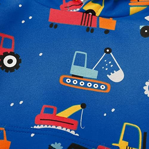 Retsugo Бебе момчиња диносауруси худи момче девојки камиони пуловер со џеб дете момче деца ракета џемпери 2-7 години