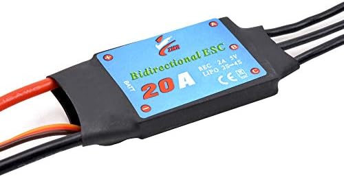 Bidrectional 20A без четка ESC 2-4S 2A 5V UBEC контролер за електрична брзина за RC автомобил со подводен пропелер