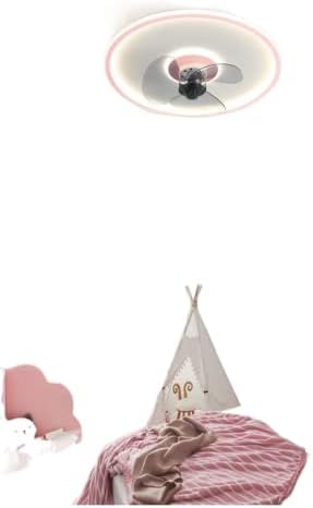 Креативни LED тавански светла со обожаватели розова сина светлина за деца момче девојче спална соба дневна соба далечински управувачки