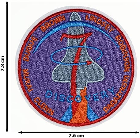 JPT - Discovery Space Rocket везена Applique Iron/Sew на закрпи значка Симпатична лого -лепенка на елек јакна кошула капа за