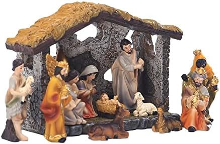 Насликана за Божиќна рачна природа сцена, затворен Божиќен украс извајана маса украси за Божиќни украси