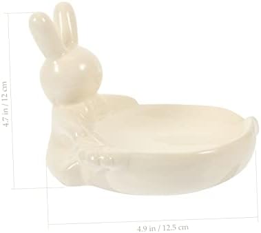 Cabilock керамички зајаци сапун сапун кинески украси за складирање накит,