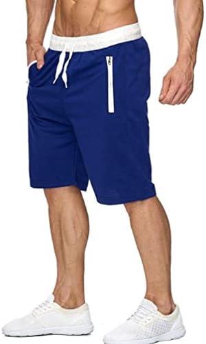 ФЛДИ машки атлетски спортови шорцеви со џебови за патенти кои тренираат џогер шорцеви памучни обични шорцеви пижами