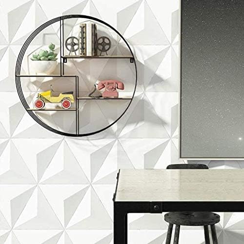 XJJZS Современа 4 -wallидна полица од 4 нивоа, декоративна wallидна полица за спална соба дневна соба кујна канцеларија круг