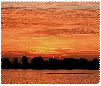 Azeeda 2 x 'портокалово небо над езерото' микрофибер леќи/чаши за чистење крпи