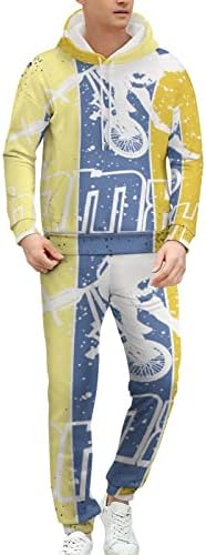 Ретро BMX Manенски женски тренерки - 3Д графички дуксери и џемпери поставени модни џемпери и панталони за џогер, костуми, костуми, костуми, костуми, костуми
