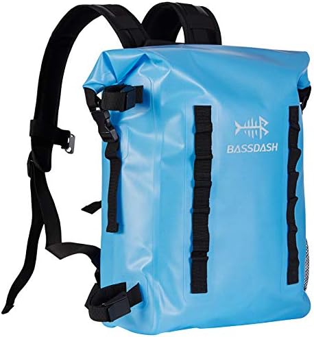 Водоотпорен ранец на водоотпорен TPU 24L Roll-Top-Top-Top Суво торба со држач за шипки за риболов, пешачење, кампување, кајак, рафтинг