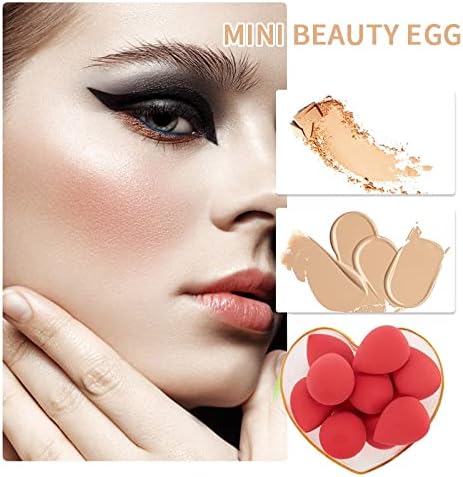 WODMB 10PCS/Поставете шарена мини убавина за шминка за шминка за јајце козметичка пуфта за сунѓер за сунѓер алатка во прав алатка за прав