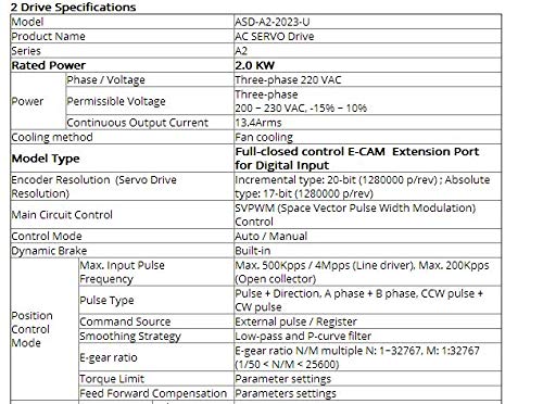 GOWE 2KW AC Servo Motor Drive System 220V 620V 607NM 100мм со 3M кабел ECMA-C11020RS+ASD-A2-2023-U Servo System