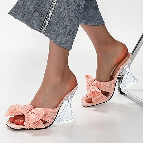 Sandенски сандали на Гуфесф, сандали со високи потпетици за жени чисти сандали со пролетни летни сандали дами обични сандали