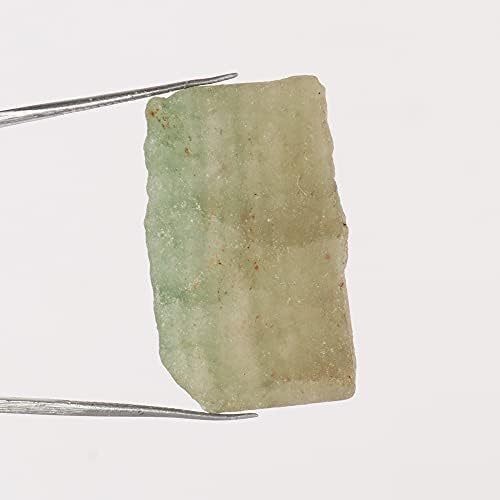 35.05 КТ Зелен жад природно заздравување кристал лабав скапоцен камен за јога, декорација, полирање, тампување, заздравување