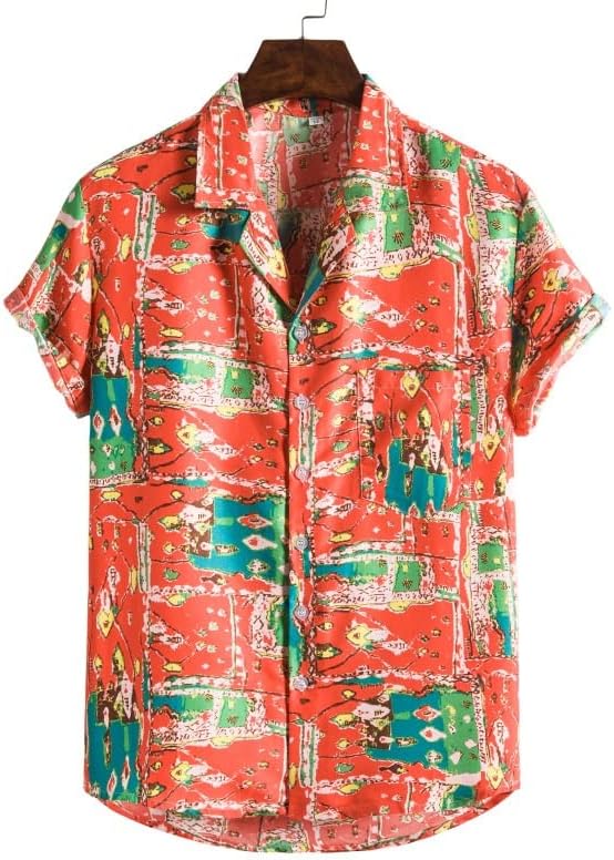 Зизм Машки хавајски кошули шорцеви од плажа во стилот на дводелен костум за атлетиз