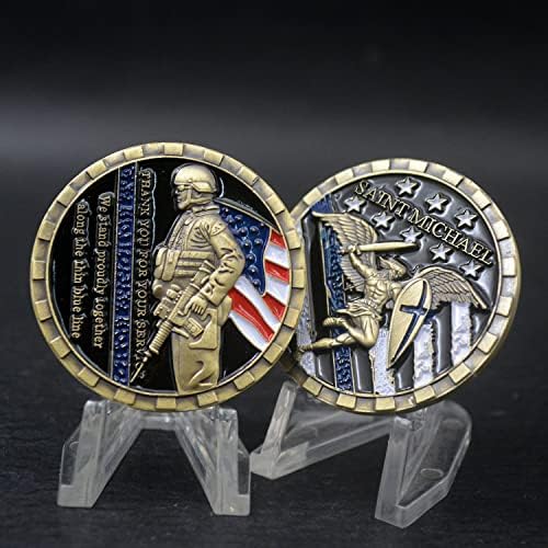 Џојгулс Американски Полицаец Предизвик Монета Свети Михаил Молитва Воена Монета