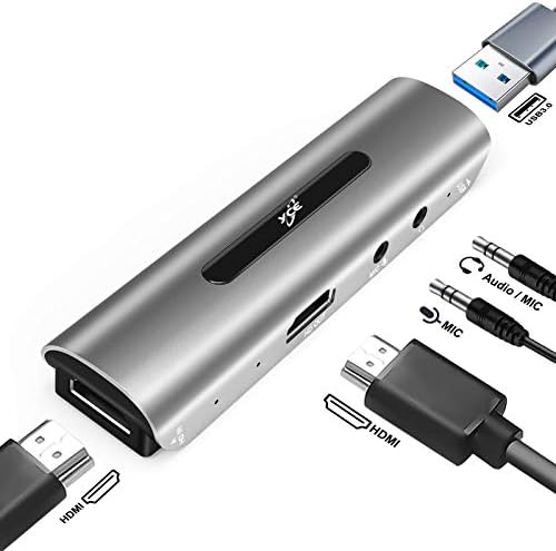 ICE Фаќање Картичка, Видео Фаќање Картичка, 4k HDMI Игра Фаќање Картичка USB 3.0 Аудио Фаќање Картичка Во Живо Стриминг За Лаптоп Windows MacOS