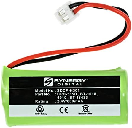 Синергија дигитална телефонска батерија безжични безжични, компатибилна со Uniden Dect4086-2 безжичен телефон, компатибилен