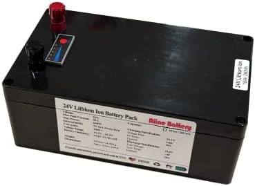 24V литиум јон алин батерија 10ah 280wh 40a bms скутер за инвалидска количка за резервни копирање на резервни копии RV инвертер црна