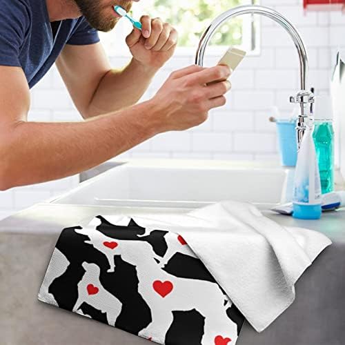 Ротвејлер со срцеви крпи Премиум крпи за миење крпи за миење на хотелска бања и бања