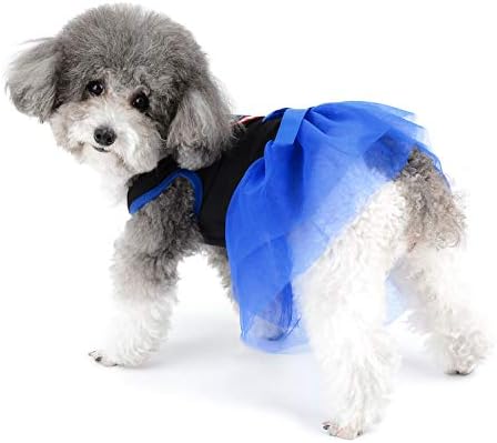 Зунеа мало куче Туту фустан кученце девојче панделка принцеза фустан лето САД здолниште со лак мека памучна кошула облека облека миленичиња
