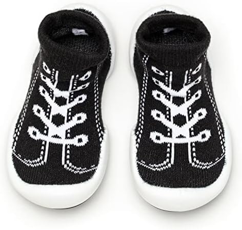 Комуело бебе и дете чевли за чевли, повлечете се, прв Вокер, рамен, не лизга, мек памук, премиум чевли за чорапи