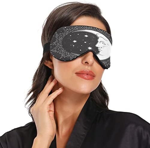 Xigua полумесечина Месечина за спиење маски со прилагодлива лента, дише затемнување удобно спиење за очи за мажи и жени#179