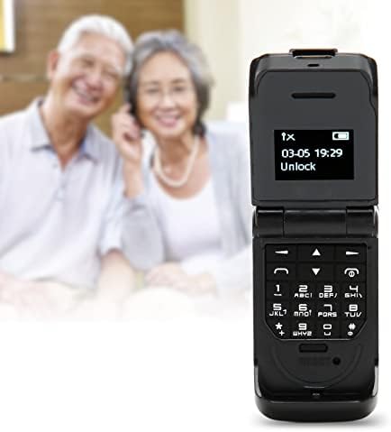 Мини Флип Телефон, 0.66 Инчен 300mah Батерија Флип Телефон Bluetooth За Постарите Лица