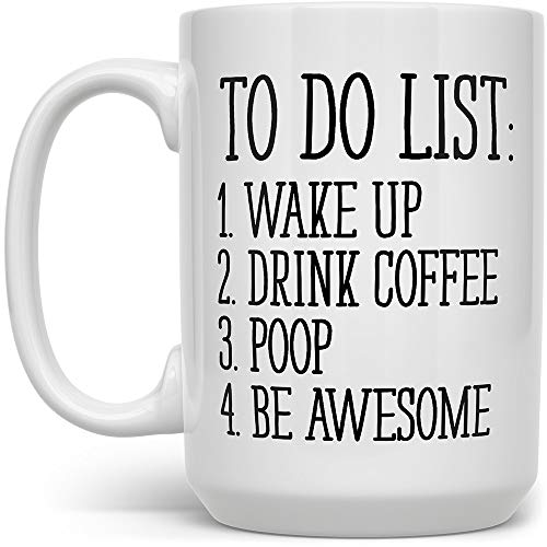 Да Се Направи Листа Се Разбудам Пијат Кафе Измет Биде Страшно Смешни Цитат Кафе Кригла, Мотивациони Кригла, Забава Чаши, Смешни Подарок